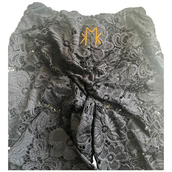 Kup My Kakez Pole black sheer lace floral leggings scrunch butt Small like new - Picture 3 of 4